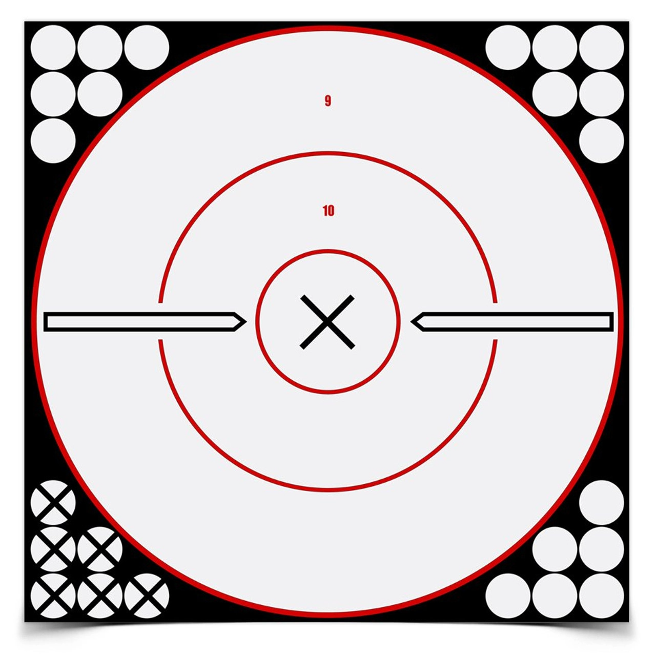 Birchwood Casey Shoot-N-C 12 Inch White / Black X Bull's-Eye, 5 Targets - 120 Pasters