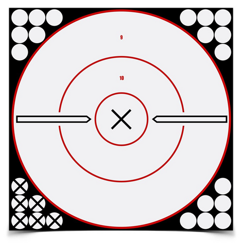Birchwood Casey Shoot-N-C 12 Inch White / Black X Bull's-Eye, 5 Targets - 120 Pasters