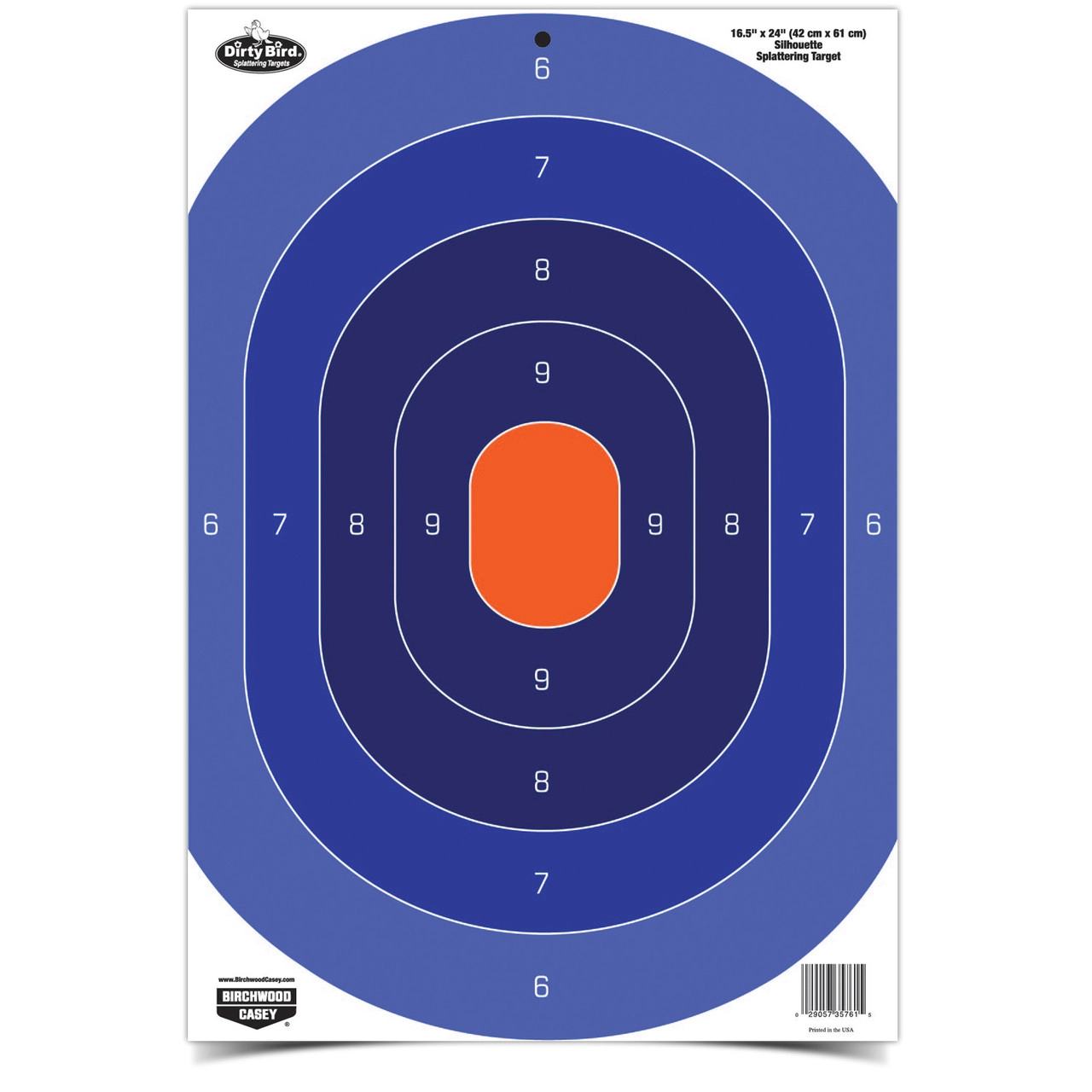 Birchwood Casey Dirty Bird 16.5 x 24 Blue/Orange Target, 3 Targets