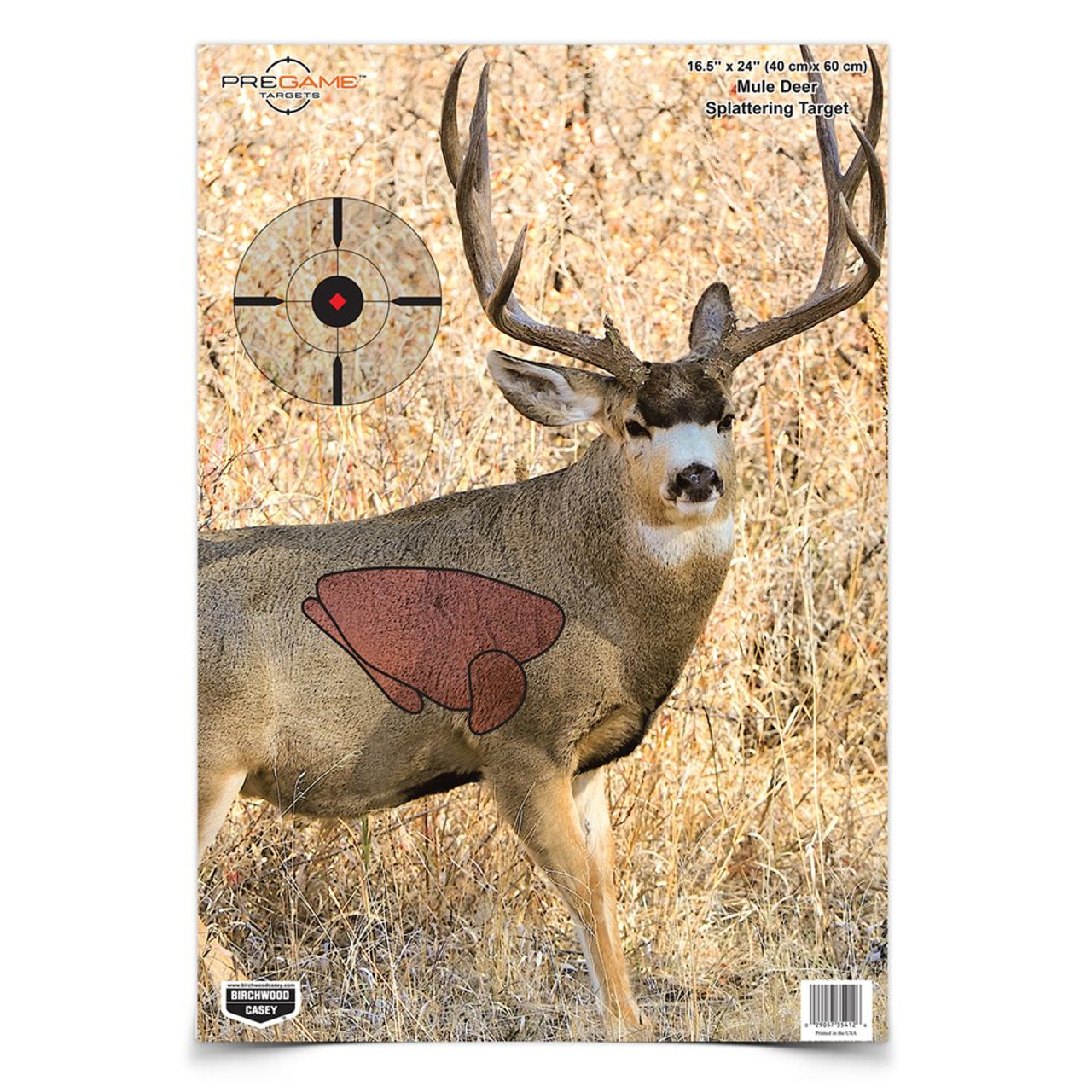 Birchwood Casey PREGAME 16.5 x 24 Inch Mule Deer, 3 Targets