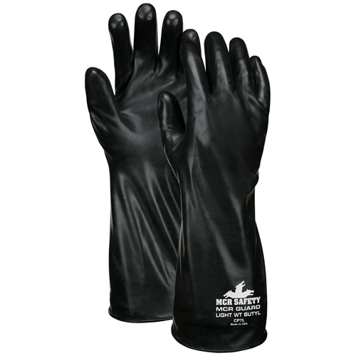 MCR Safety Unsupported Butyl Glove,14 7 Mil