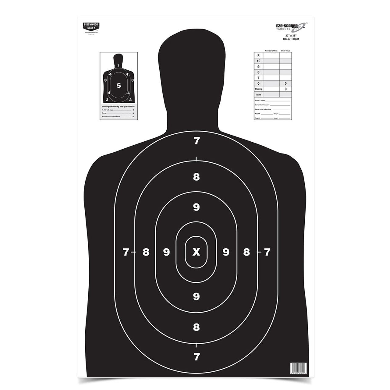 Birchwood Casey Eze-Scorer 23 x 35 BC-27 Black Target