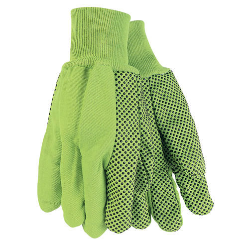 MCR Safety Green -Double Palm,  Dot,  Knit Wrist