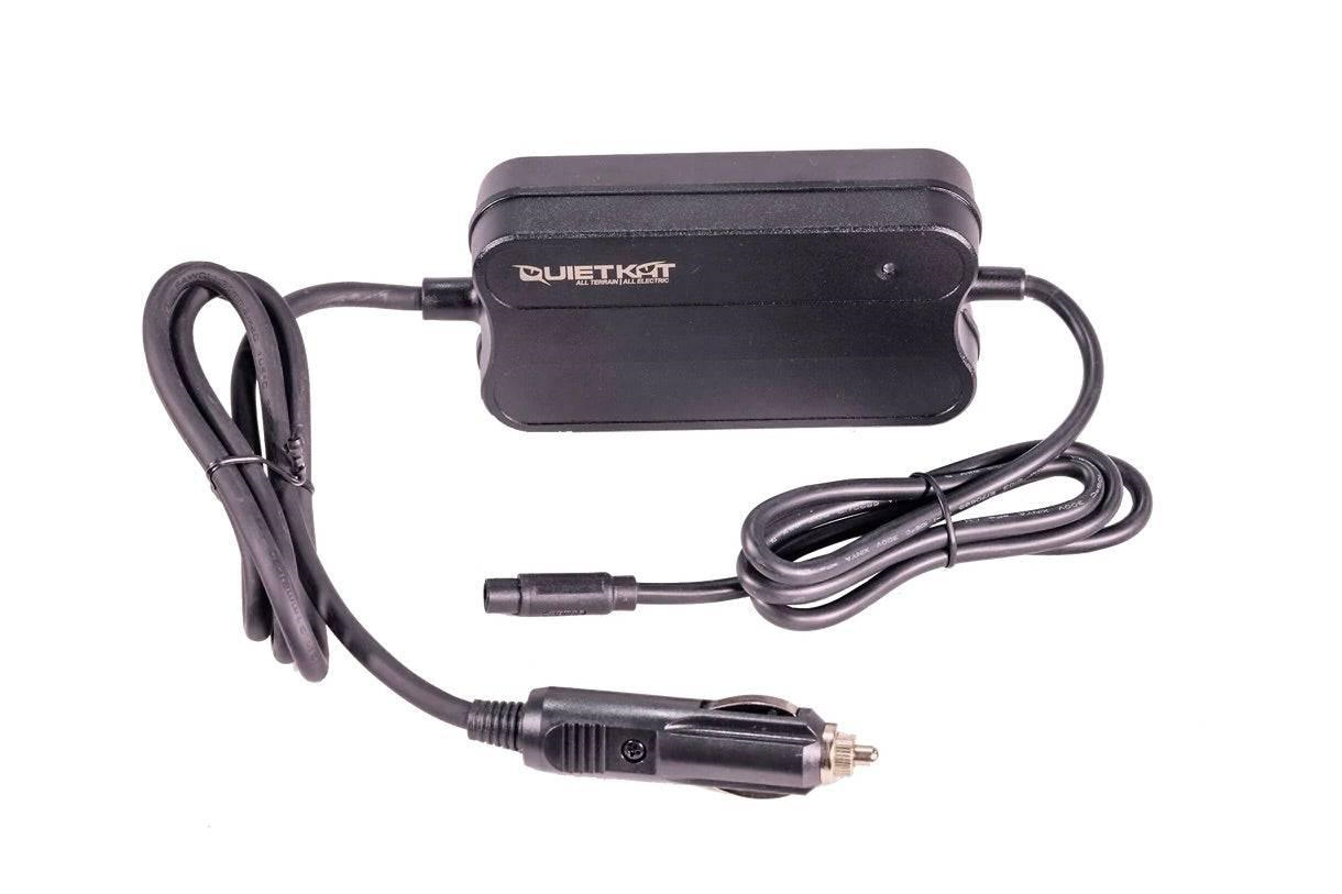 QuietKat Car charger, 48V, DC2.1 Output with Adaptor (DC2.1 to Julet 3 pin) (All Bikes)