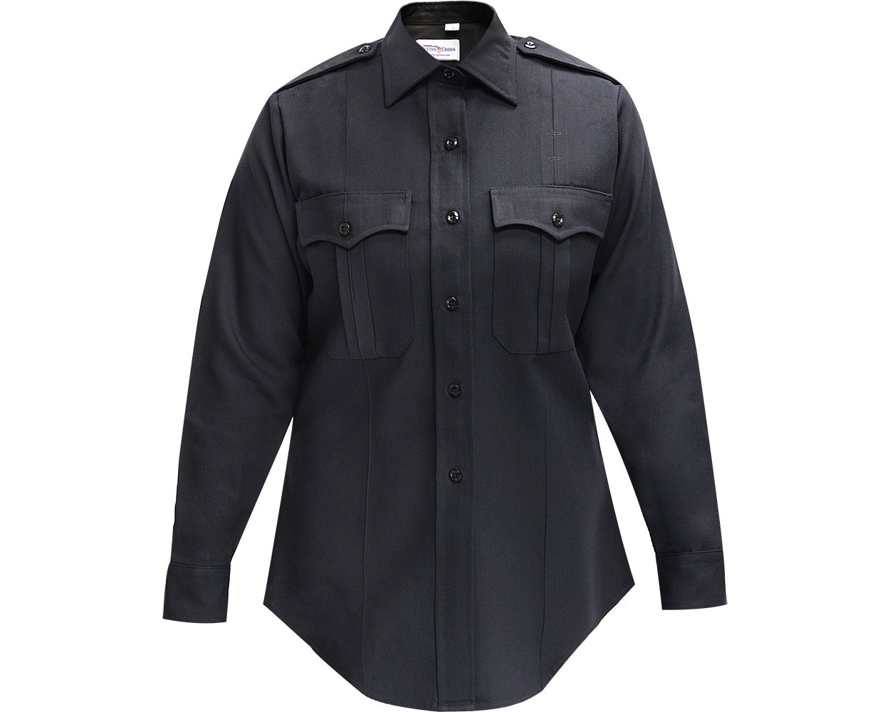 Flying Cross Duro Poplin Women's Long Sleeve Shirt w/ Sewn-In Creases