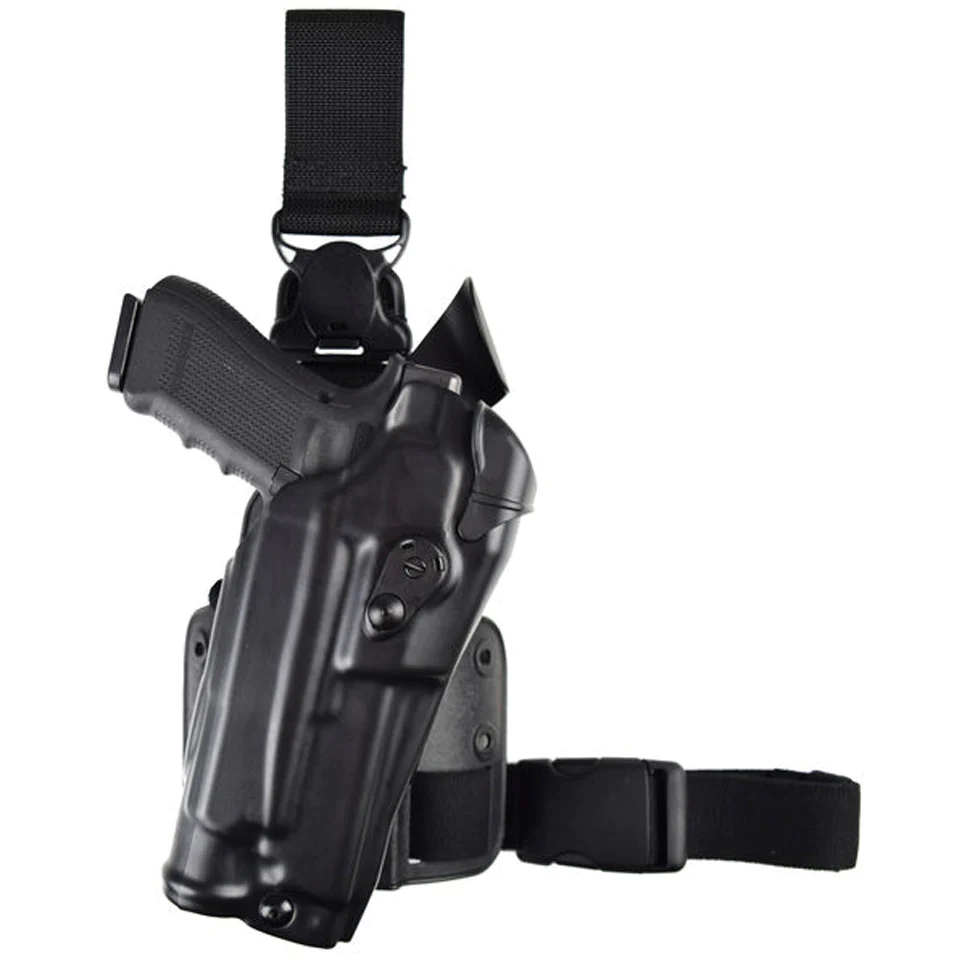 Safariland Model 6355RDS ALS Tactical Holster with Quick-Release Leg Strap for Glock 19 MOS w/ Light