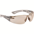 Bolle RUSH+ SAFETY SPECTACLES PC CSP BROWN PLATINUM PC TPR RIMLESS