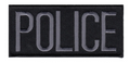 Hero's Pride POLICE Chest Patch - Gray/Black - 4''x2'' - Heat Seal