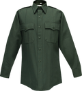 Flying Cross Command Long Sleeve Shirt w/ Zipper & Traditional Collar - Spruce Green