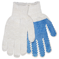MCR Safety Reg Cotton/Polyeste Blue PVC Dots 1-Side