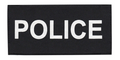 Hero's Pride POLICE Tactical Chest Patch - 5 1/2''x2 5/8'' White/Black
