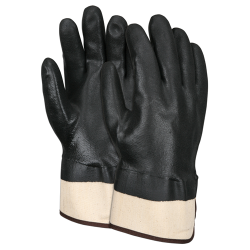 MCR Safety Black PVC Dbl Dip Sandy Finish Sfty Cuff