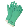 MCR Safety Nitri-Chem Green Nitrile Flocked 15 Mil