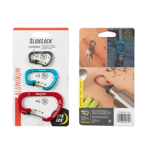 Nite-Ize SlideLock Carabiner Aluminum - 3 Pack Assorted