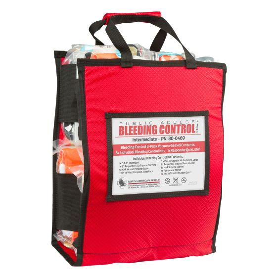 North American Rescue Public Access Intermediate Bleeding Control - 8 Pack Vacuum Sealed