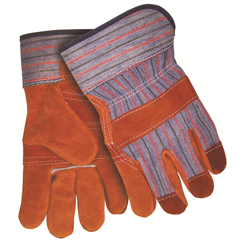 MCR Safety Russet Color Lthr Palm W/Rubberizd Cuff