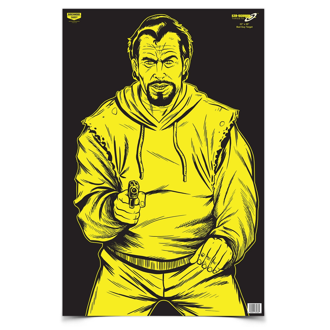 Birchwood Casey Eze-Scorer 23 x 35 Bad Guy Yellow / Black