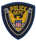 Hero's Pride POLICE DEPT Eagle w/ Blank Scroll - Gold/Midnight - 4''x4.375''
