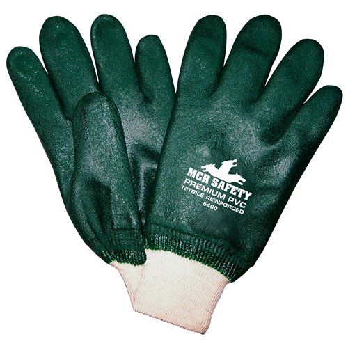 MCR Safety Green Sandy Pvc Knit Wrist Jersey