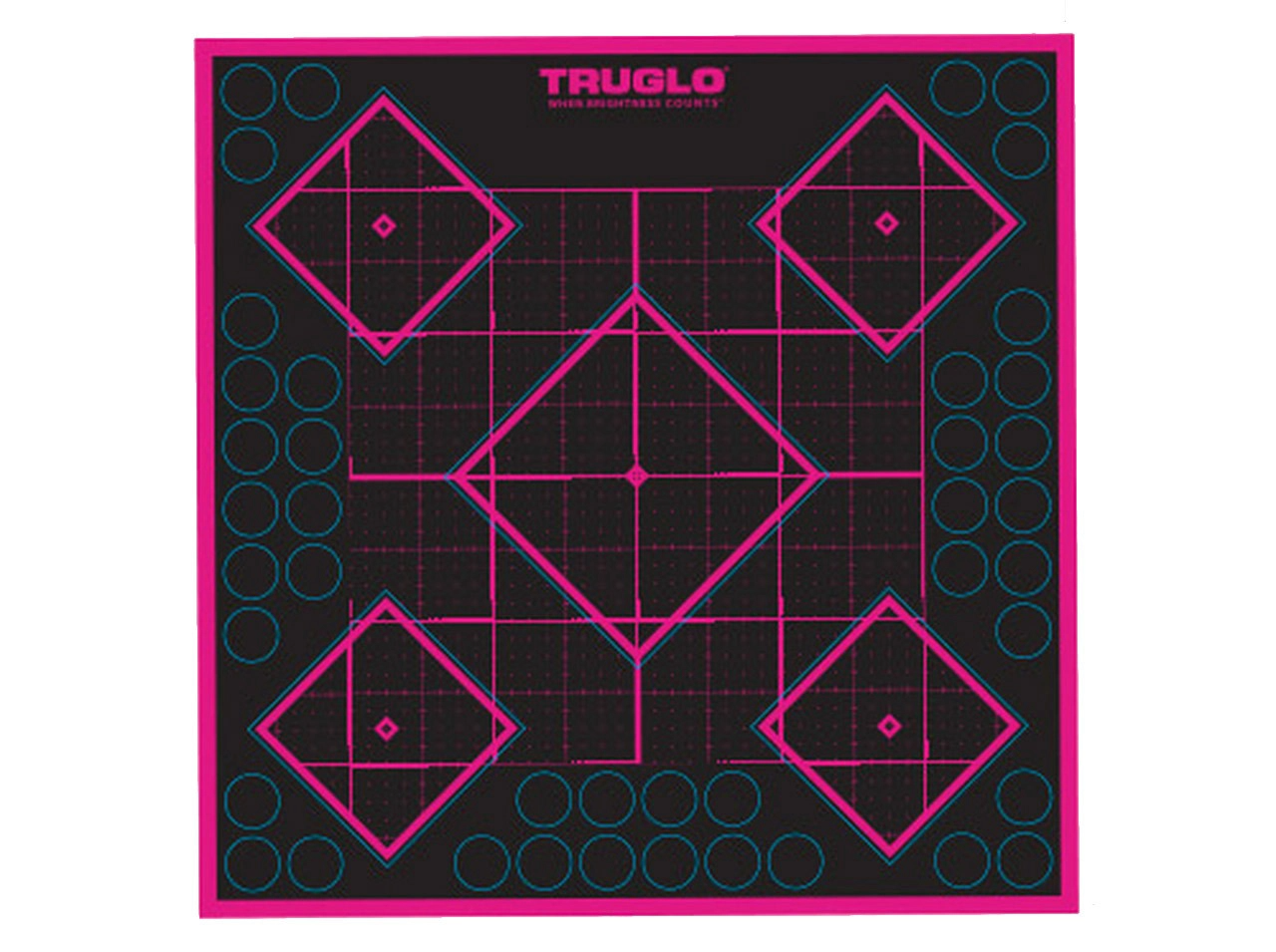 Truglo 5-Diamond Pink Target 12''x12'' - 6 Pack
