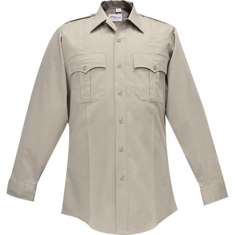 Flying Cross Command Long Sleeve Shirt w/ Zipper & Convertible Sport Collar