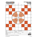 Champion Targets Champion Targets 45550 Shot Keeper 5 Bullseye Sight-In 100 Yard Pistol/Rifle Targets, Orange, Small, 12 Pack