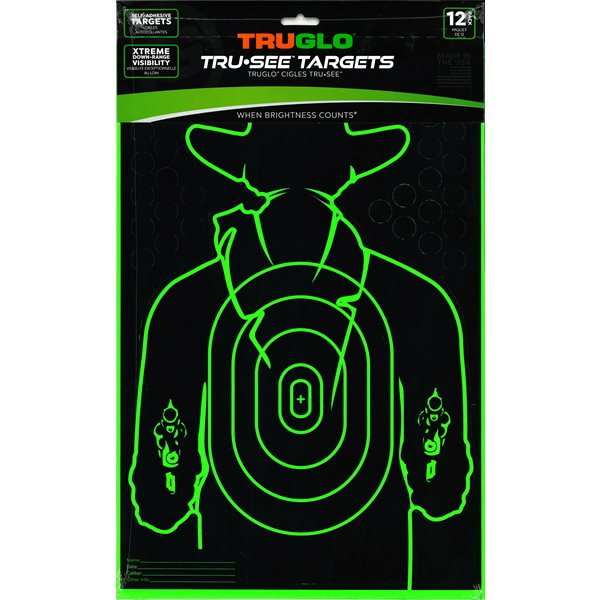 Truglo TRU-SEE Gunslinger Target 12X18 - 12 Pack