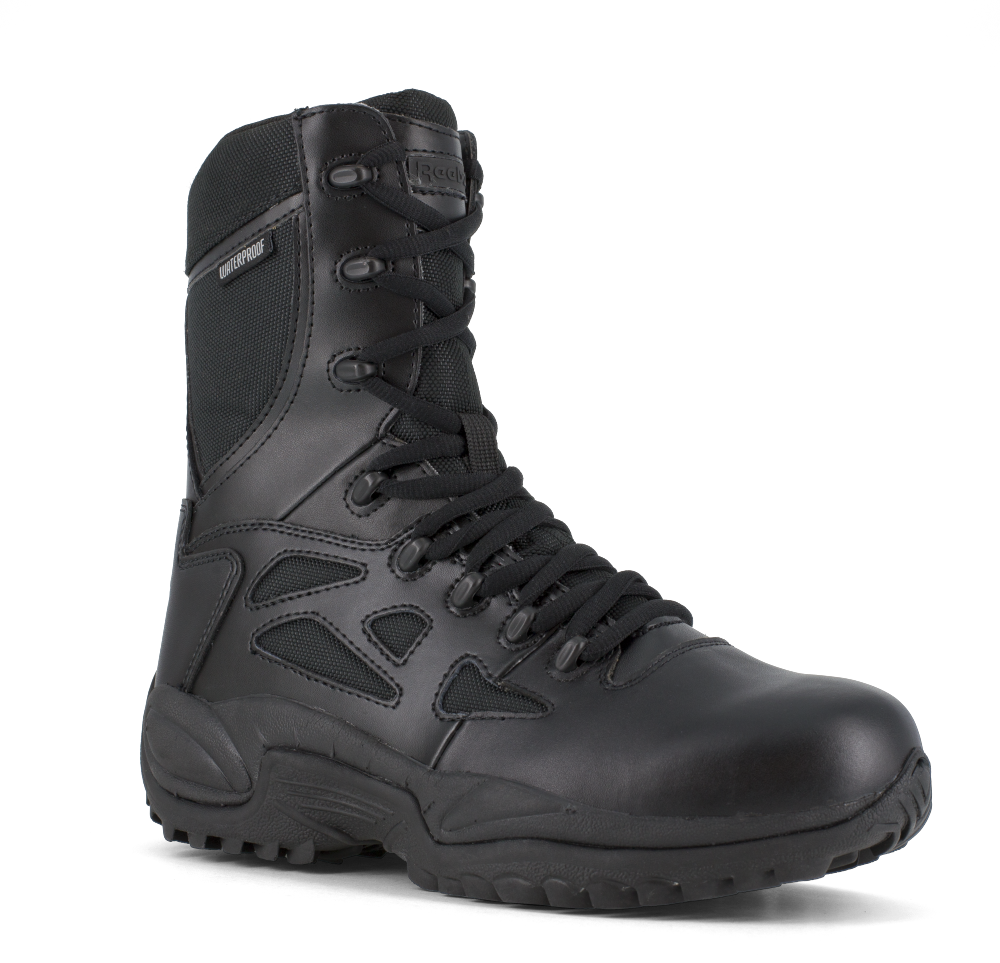 Reebok Rapid Response 8'' Waterproof Stealth Boot w/ Soft Toe - Black