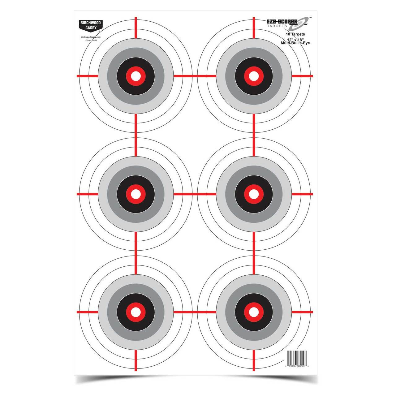 Birchwood Casey Eze-Scorer 12 x 18 Multiple Bull's-Eye Target