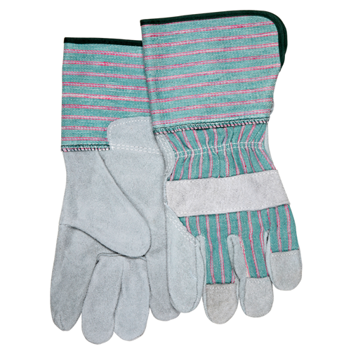 MCR Safety Green/Pink Gauntlet Leather Palm