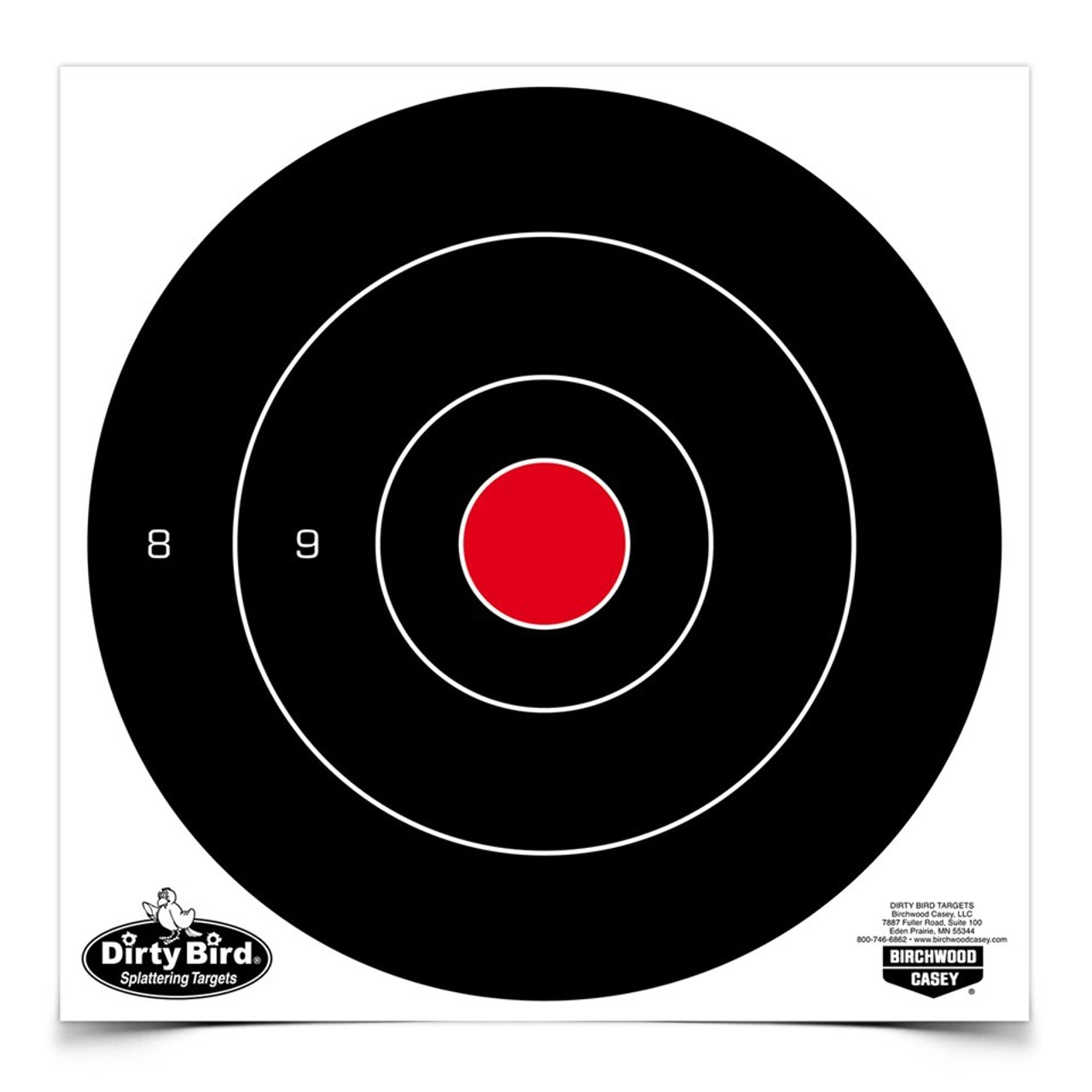Birchwood Casey Dirty Bird 8 Inch Bull's-Eye, 25 Targets