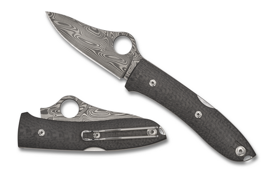 Spyderco SpyOpera Carbon Fiber Damasteel-Thor    Sprint Run