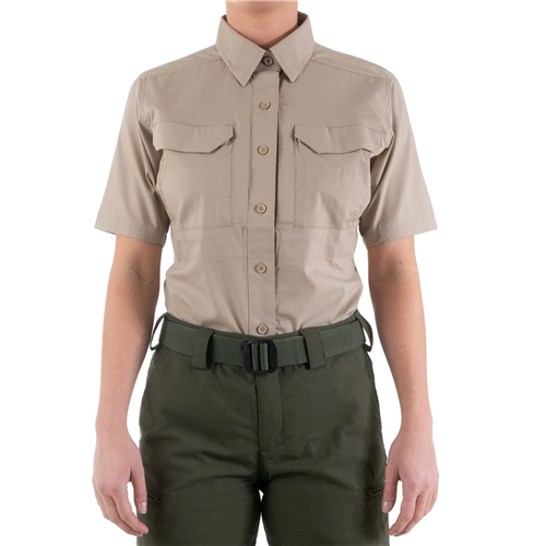 First Tactical W V2 Tactical S/S Shirt - Khaki