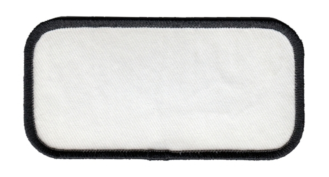 Hero's Pride Blank Name Patch w/ Black Border - 4''x2''