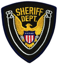 Hero's Pride SHERIFF DEPT Eagle w/ Blank Scroll - Navy/Midnight - 4''x4.375''