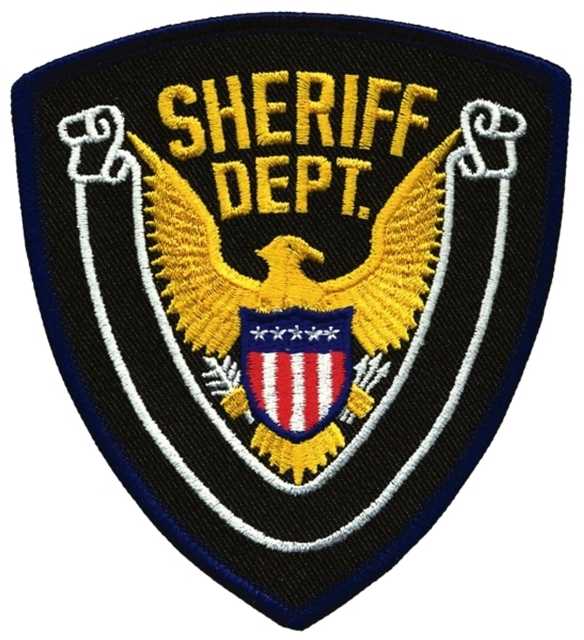 Hero's Pride SHERIFF DEPT Eagle w/ Blank Scroll - Navy/Midnight - 4''x4.375''