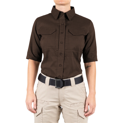 First Tactical W V2 Tactical S/S Shirt - Kodiak Brown