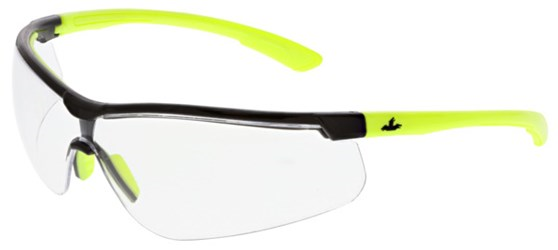 MCR Safety Klondike KD7 Hivis Lime, Clear Lens