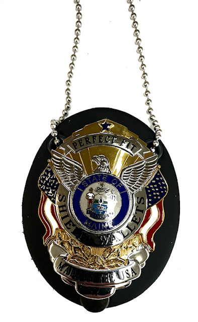Perfect Fit Universal Oval Badge Clip w/ Snap & Chain
