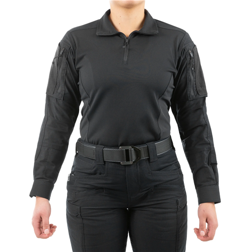 First Tactical W Defender L/S Shirt - Black