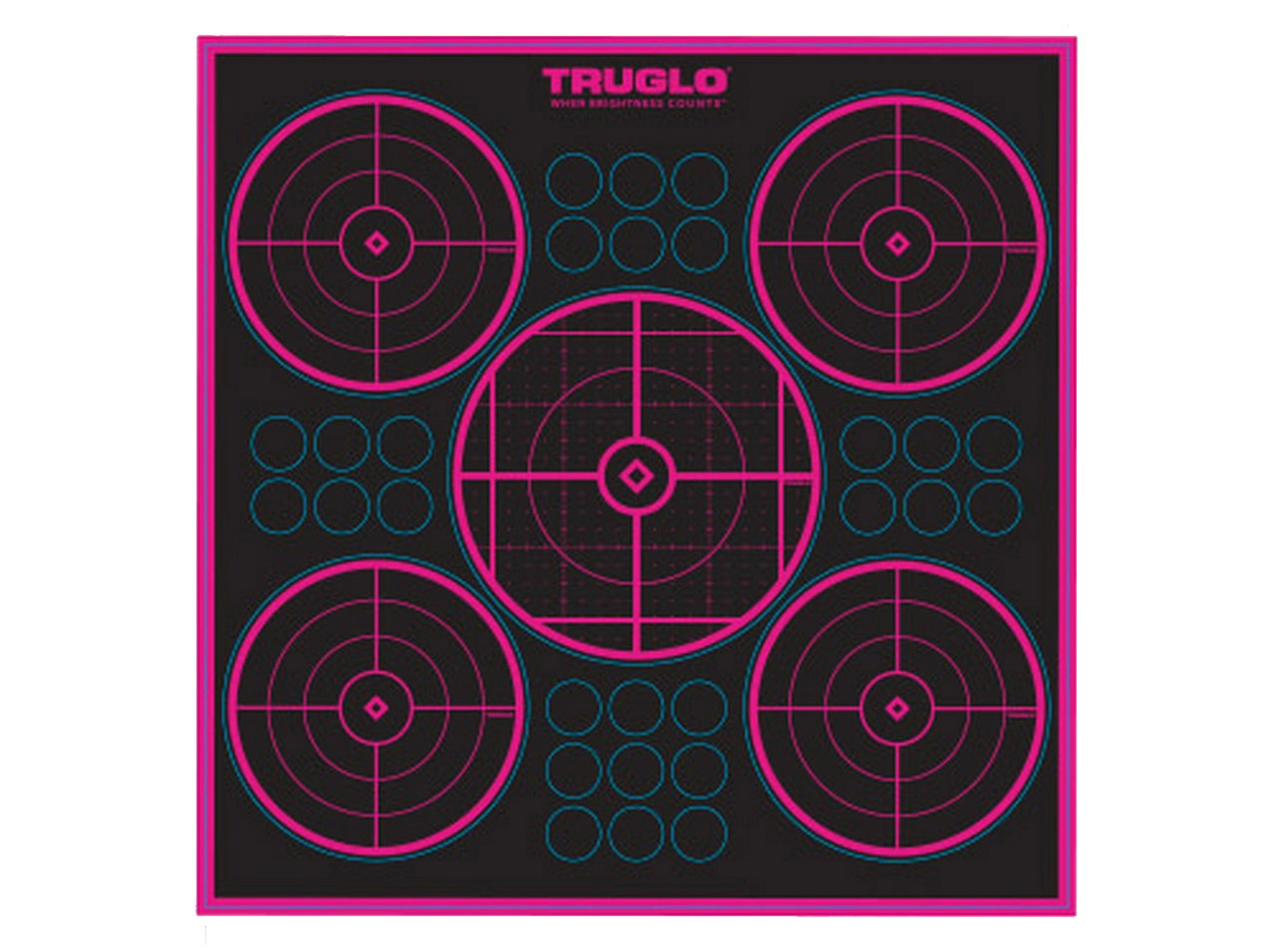 Truglo Target Pink 5-Bull 12'' x 12'' - 6 Pack