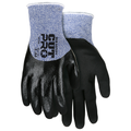 MCR Safety 13 Ga Blue/White HPPE/Glass, Blk Nitrile