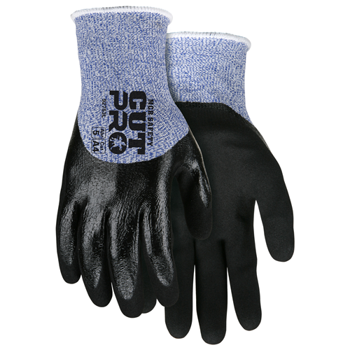 MCR Safety 13 Ga Blue/White HPPE/Glass, Blk Nitrile