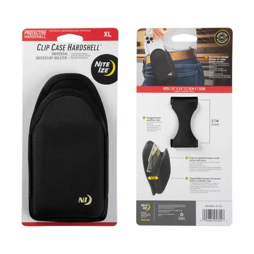 Nite-Ize Clip Case Hardshell Universal QuickSlide Holster - Black