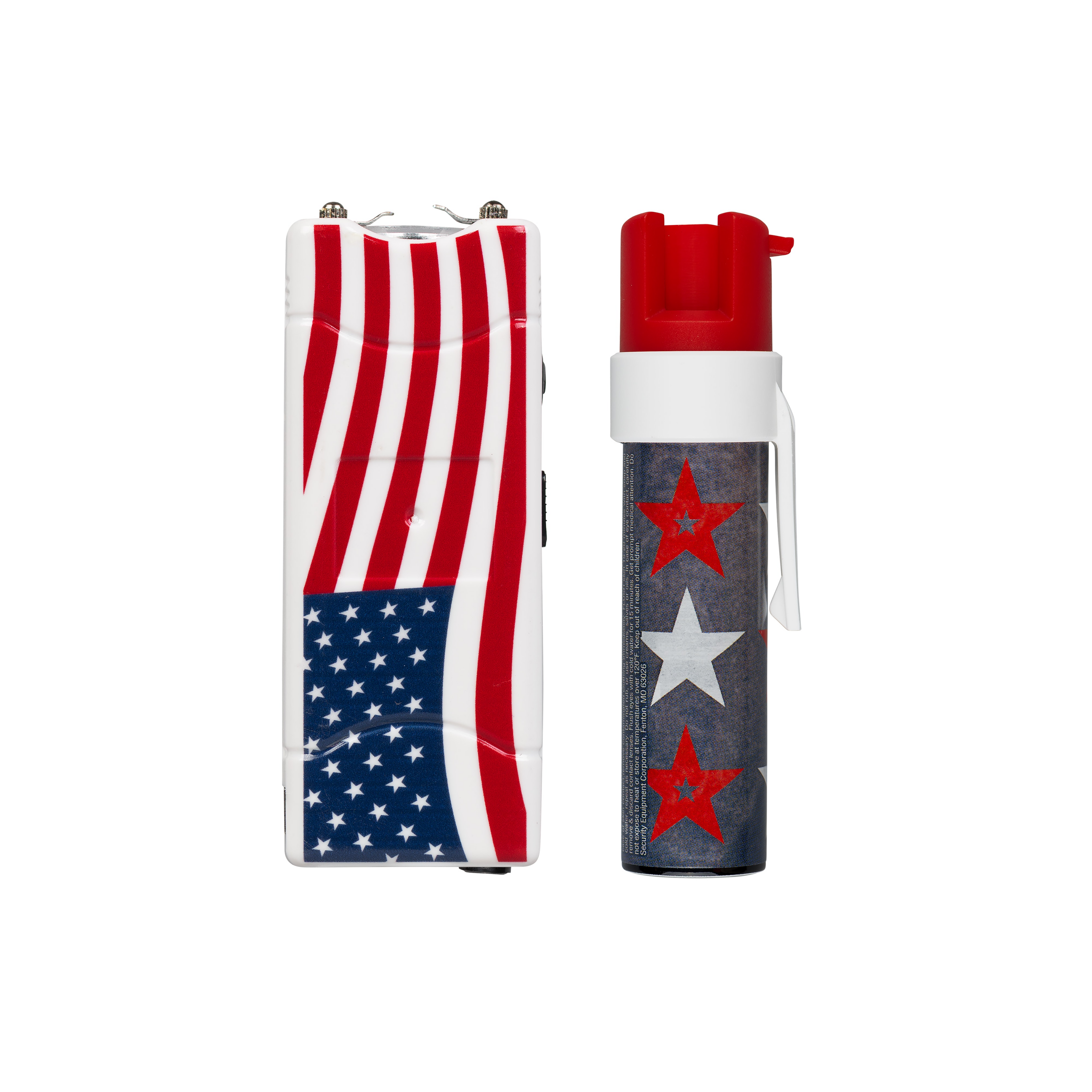 Sabre Pepper Gel and Stun Gun Self Defense Kit - Patriotic Design