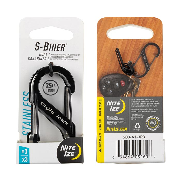 Nite-Ize S-Biner Stainless Steel Dual Carabiner - 3 Pack