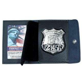 Perfect Fit Duty Leather Badge & ID Case - 3.00''x3.75''