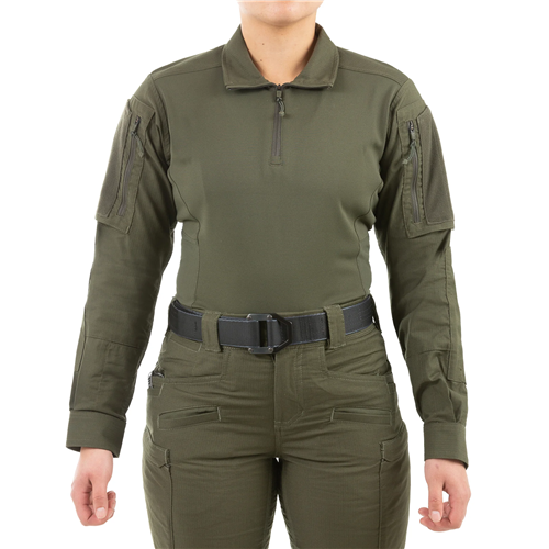 First Tactical W Defender L/S Shirt - OD Green