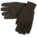 MCR Safety Large Brown Jersey Dot Knit Wrist