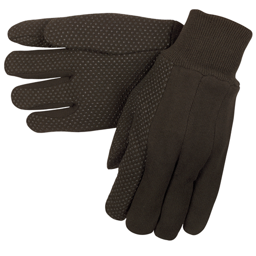 MCR Safety Large Brown Jersey Dot Knit Wrist